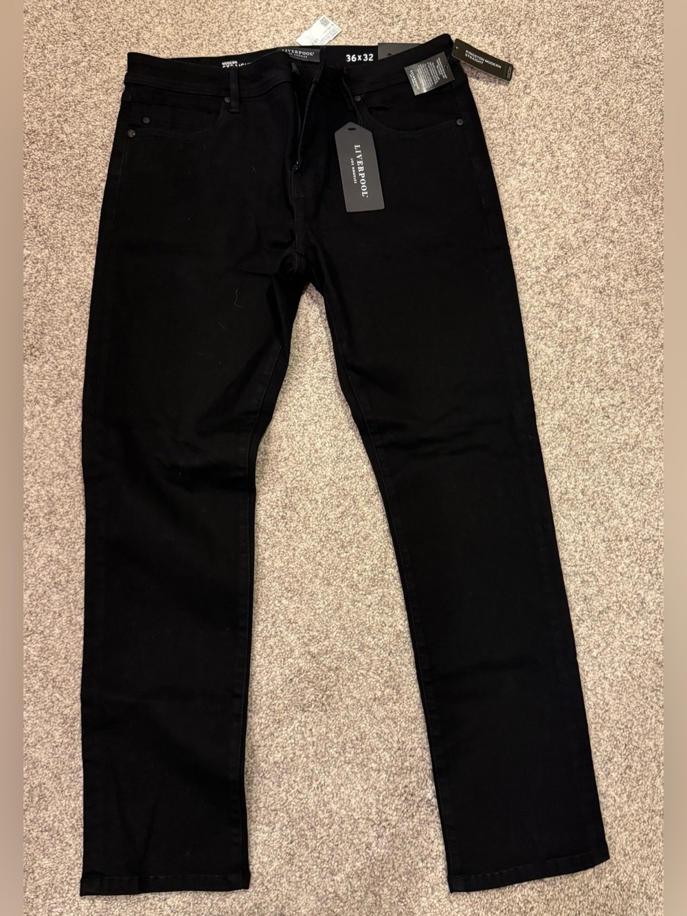 Liverpool Kingston Modern Straight Men’s Jeans - Black